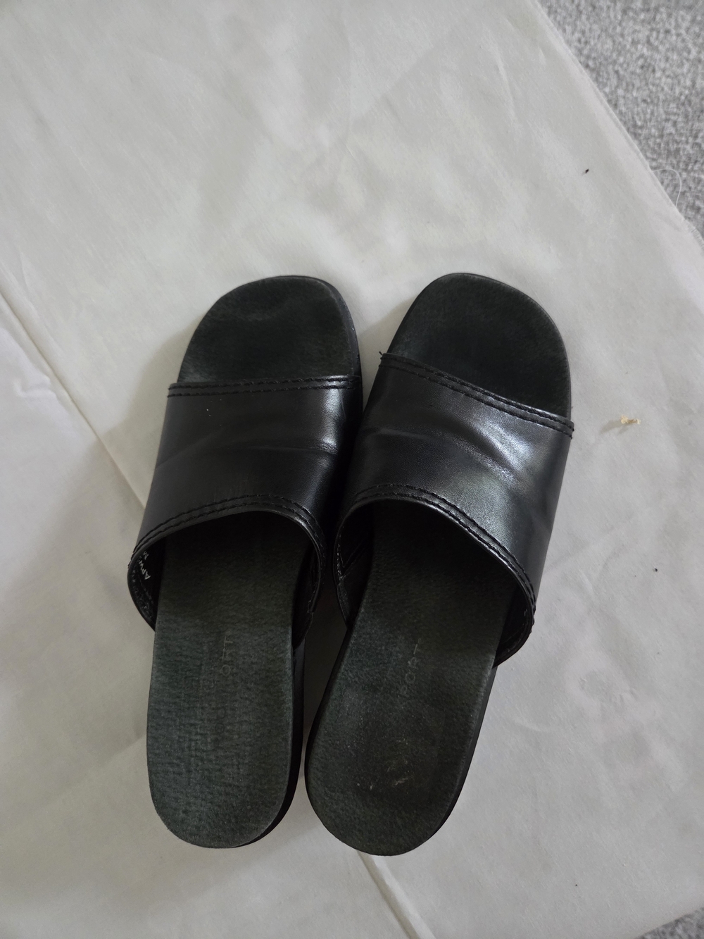Ladies Black Slide Sandals - Classic Slip-On Comfort